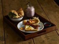 Butler Tray with Breakfast Service